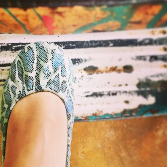 Storehouse Flats Sea Green Snakes - Picture 2 of 5